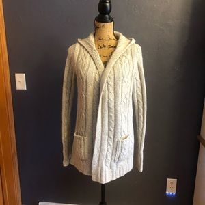 Abercrombie & Fitch Merino hooded wool cardigan sweater Sz. S